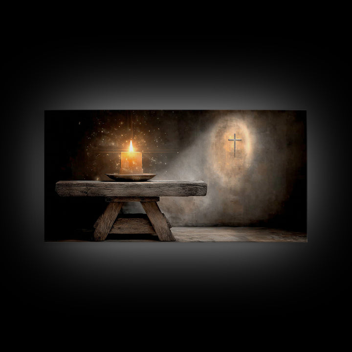 Sacred Ember – Framed Canvas Print – Christian Art Canvas – Christian Wall Art – Christmas Art – Christian Decoration – Christian Gift Idea