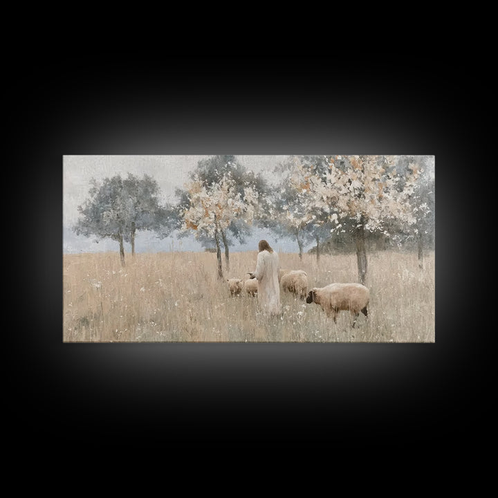 Fields Of Mercy – Framed Canvas Print – Christian Art Canvas – Christian Wall Art – Jesus Painting – Vintage Christian Art – Christian Chri