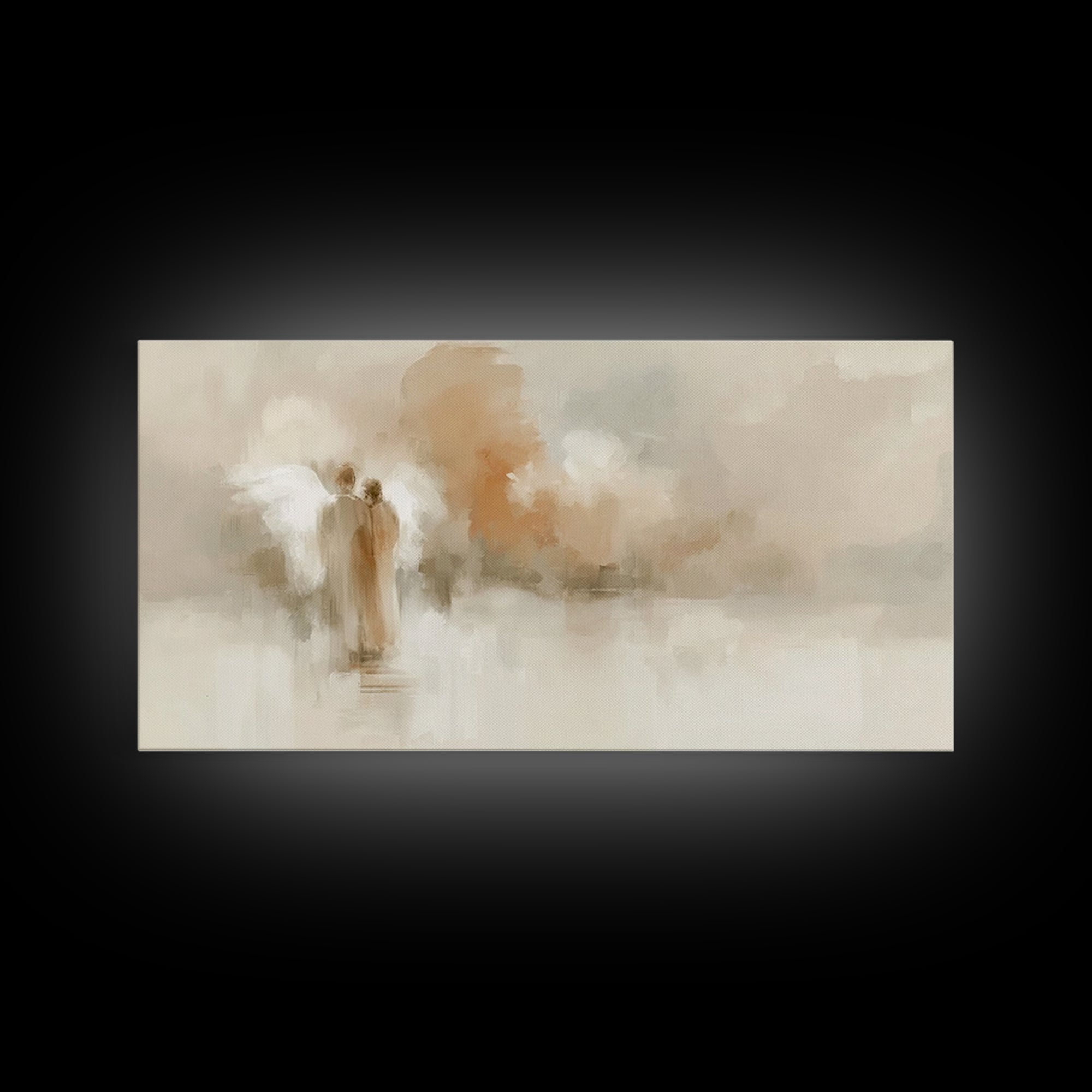 Heavenly Whispers | Framed Canvas Print | Christian Art Canvas | Minimalist Christian Art | Abstract Christian Art | Christian Wall Art