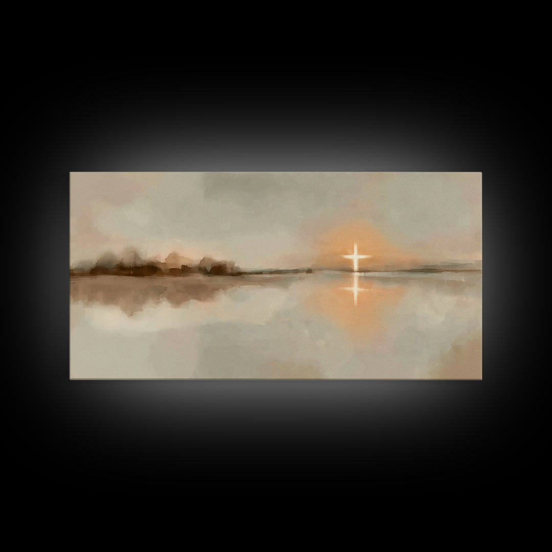 Horizon Of Hope | Framed Canvas Print | Christian Christmas Art | Christian Art Canvas | Modern Christian Art | Christian Wall Art | Christ