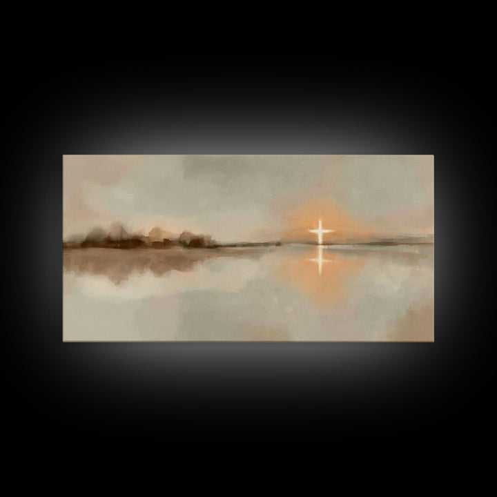 Horizon Of Hope | Framed Canvas Print | Christian Christmas Art | Christian Art Canvas | Modern Christian Art | Christian Wall Art | Christ