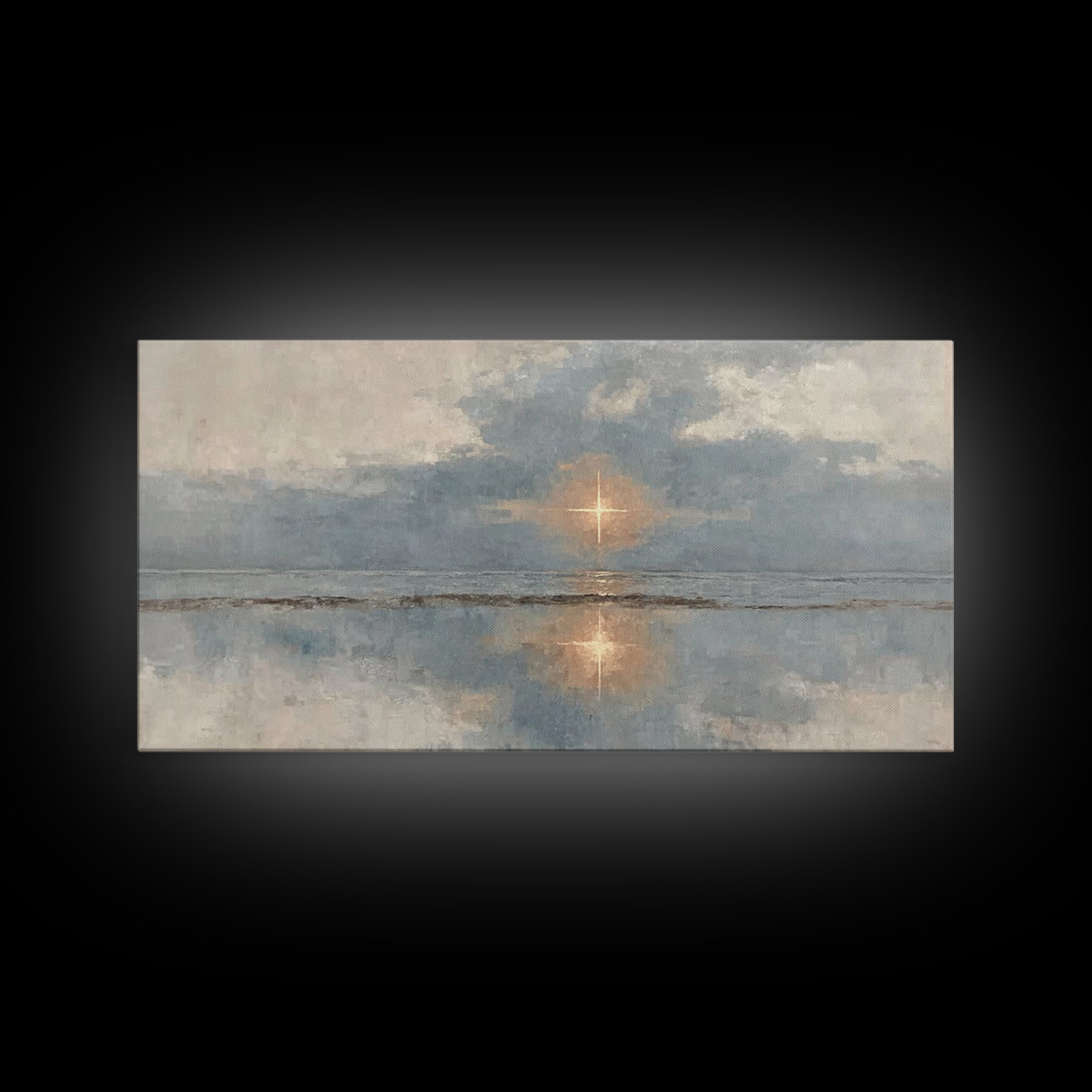 Guiding Star Glow, Framed Canvas Print, Christian Wall Art, Christian Art Canvas, Christmas Art, Subtle Christian Art, Christian Christmas
