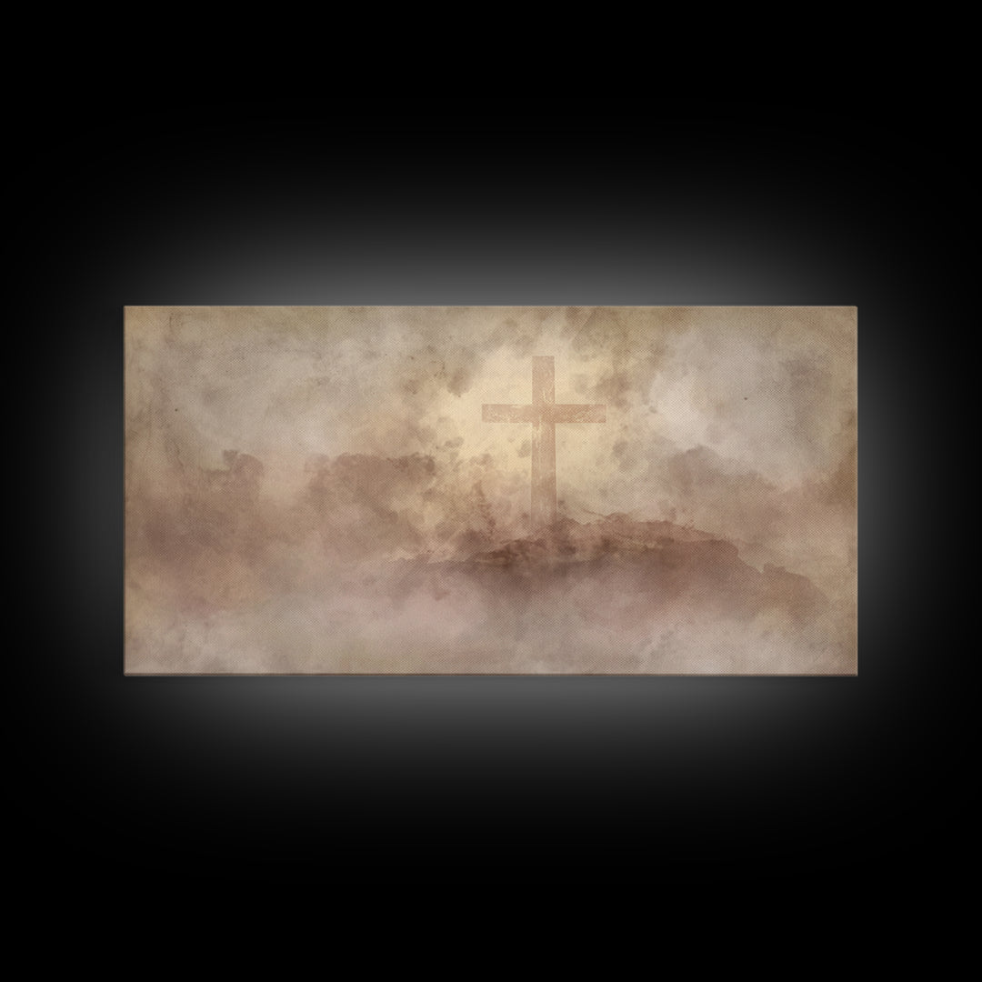 Cross Of Hope – Framed Canvas Print – Christian Wall Art – Christian Art Canvas – Christian Art – Christian Decor