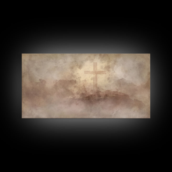 Cross Of Hope – Framed Canvas Print – Christian Wall Art – Christian Art Canvas – Christian Art – Christian Decor