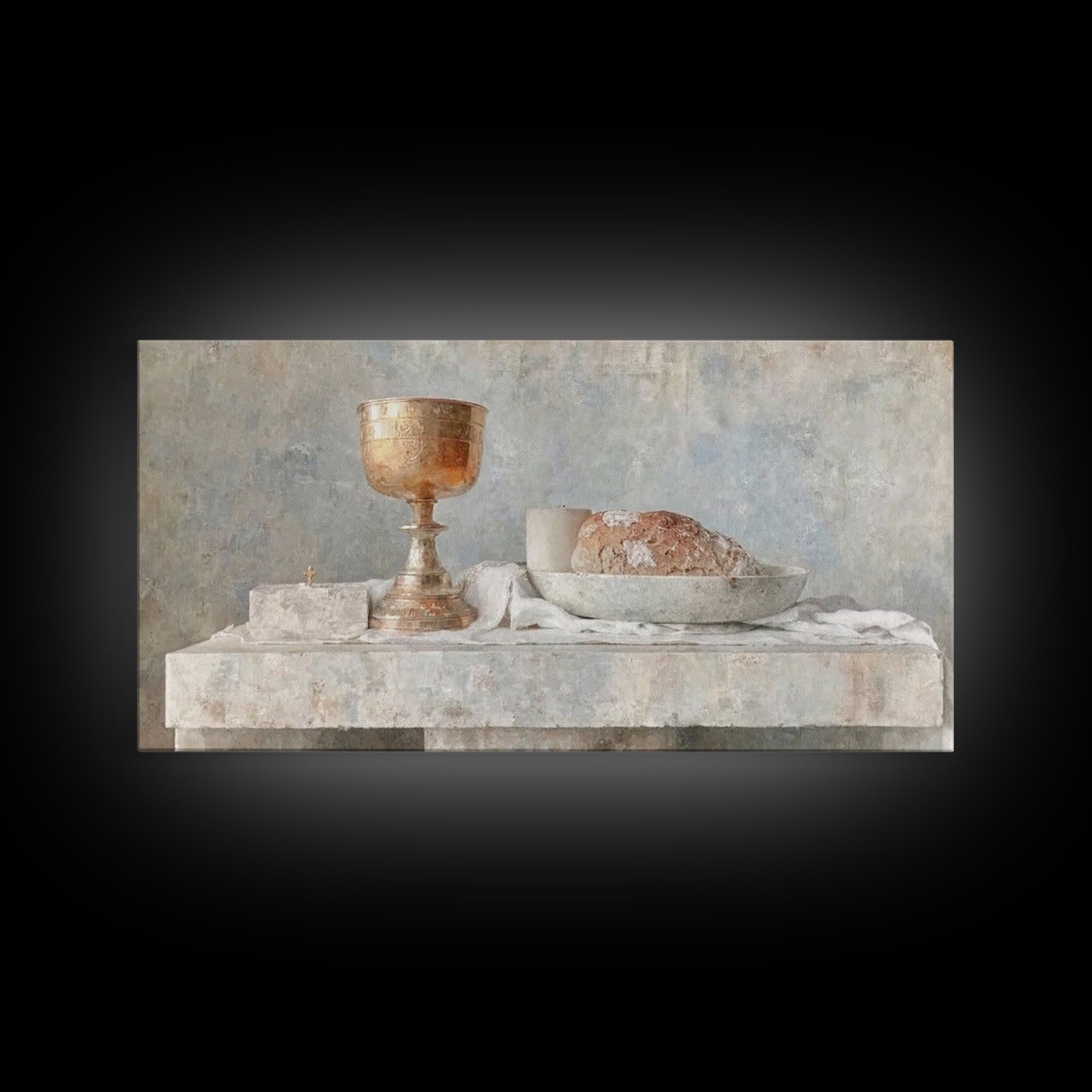 Bread Of Grace – Framed Canvas Print – Christian Wall Art – Christian Art Canvas – Christian Art – Minimalist Christian Art