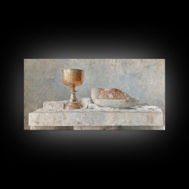 Bread Of Grace – Framed Canvas Print – Christian Wall Art – Christian Art Canvas – Christian Art – Minimalist Christian Art