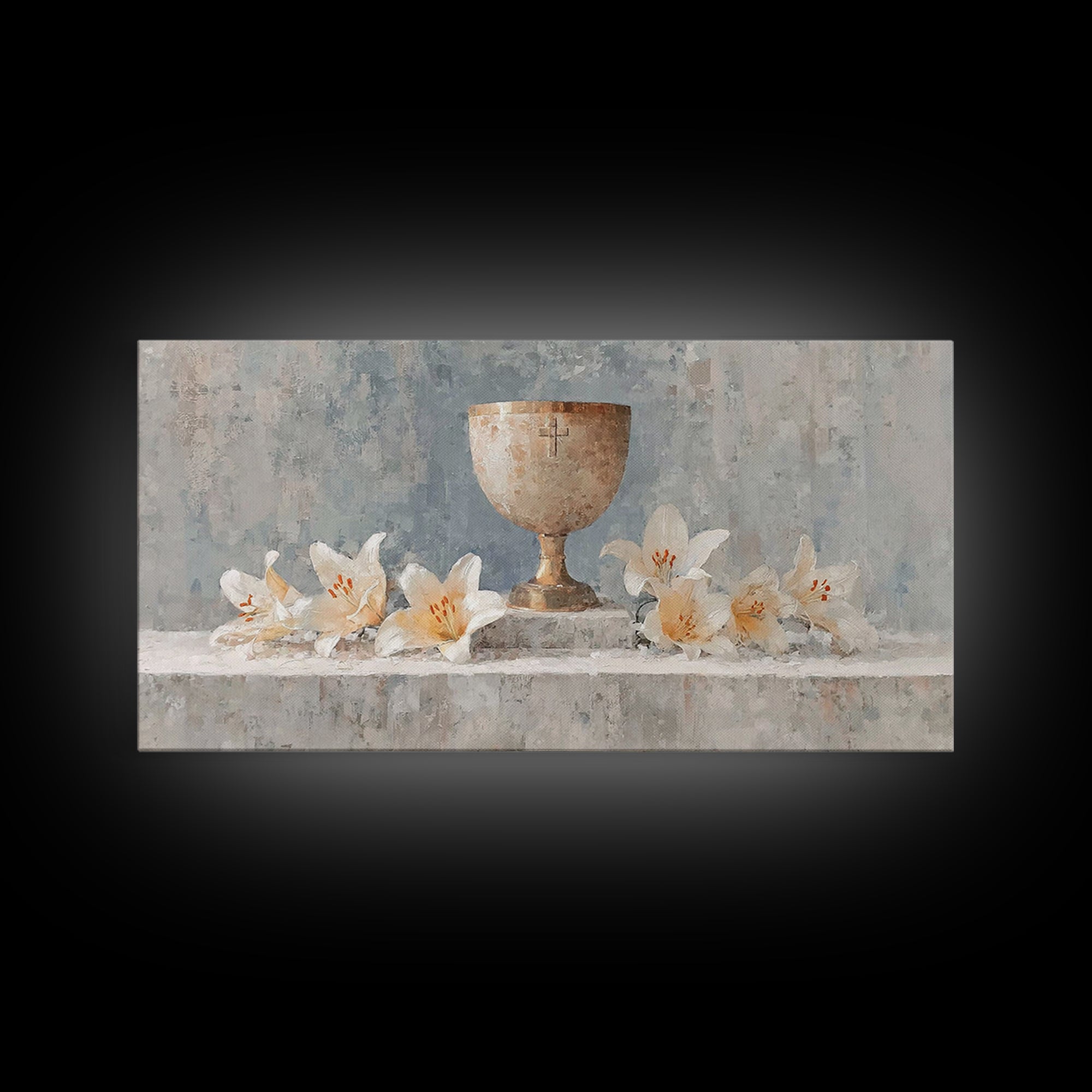 Lily Sanctuary - Framed Canvas Print - Christian Wall Art - Christian Art Canvas - Minimalist Christian Art - Subtle Christian Art - Christ