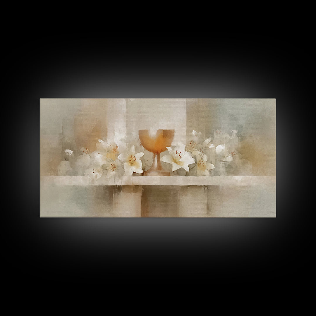 Radiant Communion - Framed Canvas Print - Christian Wall Art - Christian Art Canvas - Abstract Christian Art - Christian Painting - Unique