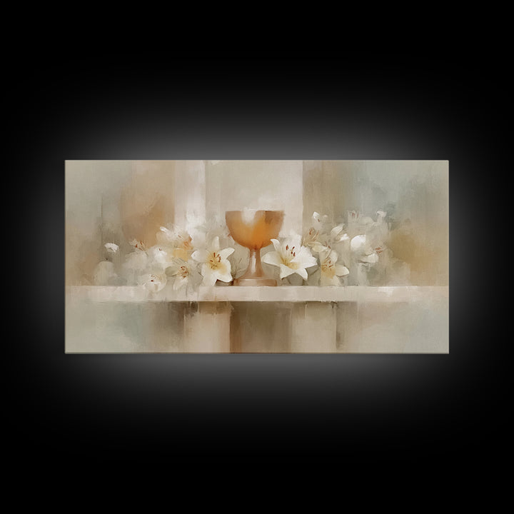Radiant Communion - Framed Canvas Print - Christian Wall Art - Christian Art Canvas - Abstract Christian Art - Christian Painting - Unique