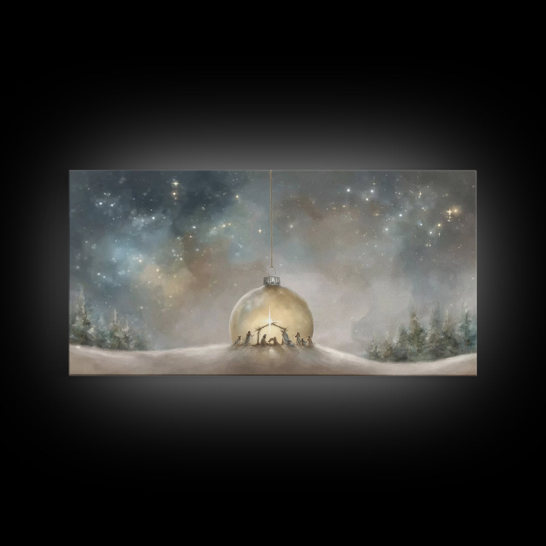Star Of Bethlehem – Framed Canvas Print – Christian Christmas Art – Christmas Wall Art – Christian Art Canvas – Framed Christmas Art – Chri