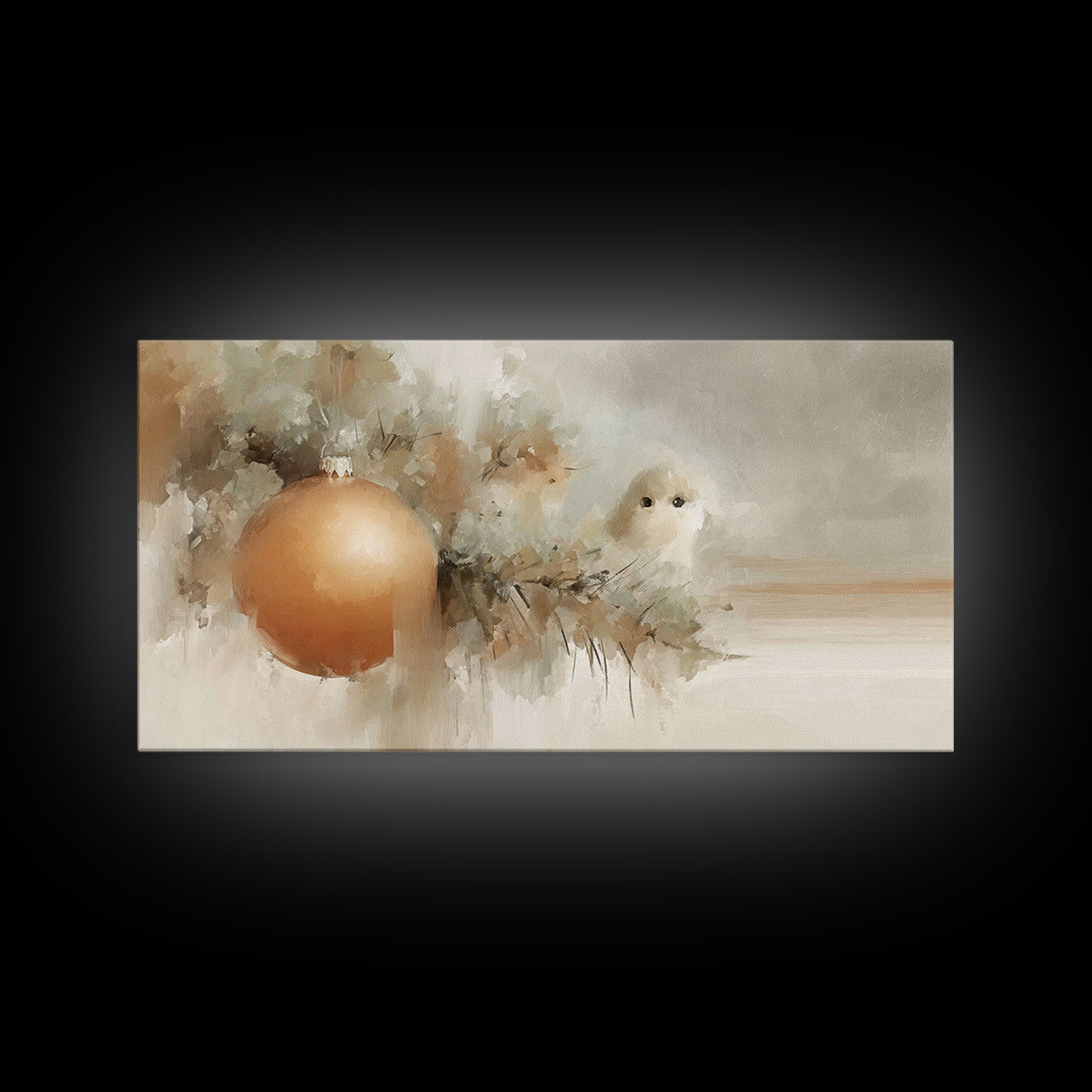 Winter Blessing – Framed Canvas Print – Christian Christmas Art – Christmas Art Prints – White Christmas Art – Framed Christmas Art – Chris