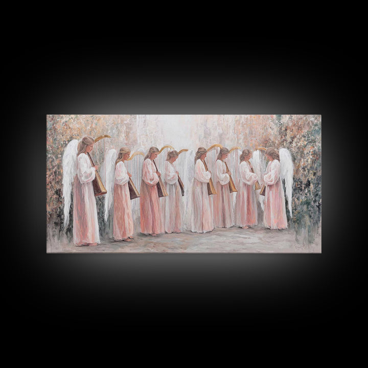 Glory Of Heaven – Framed Canvas Print – Christian Christmas Art – Christian Art Canvas – Framed Christian Art – Christmas Art Framed – Chri