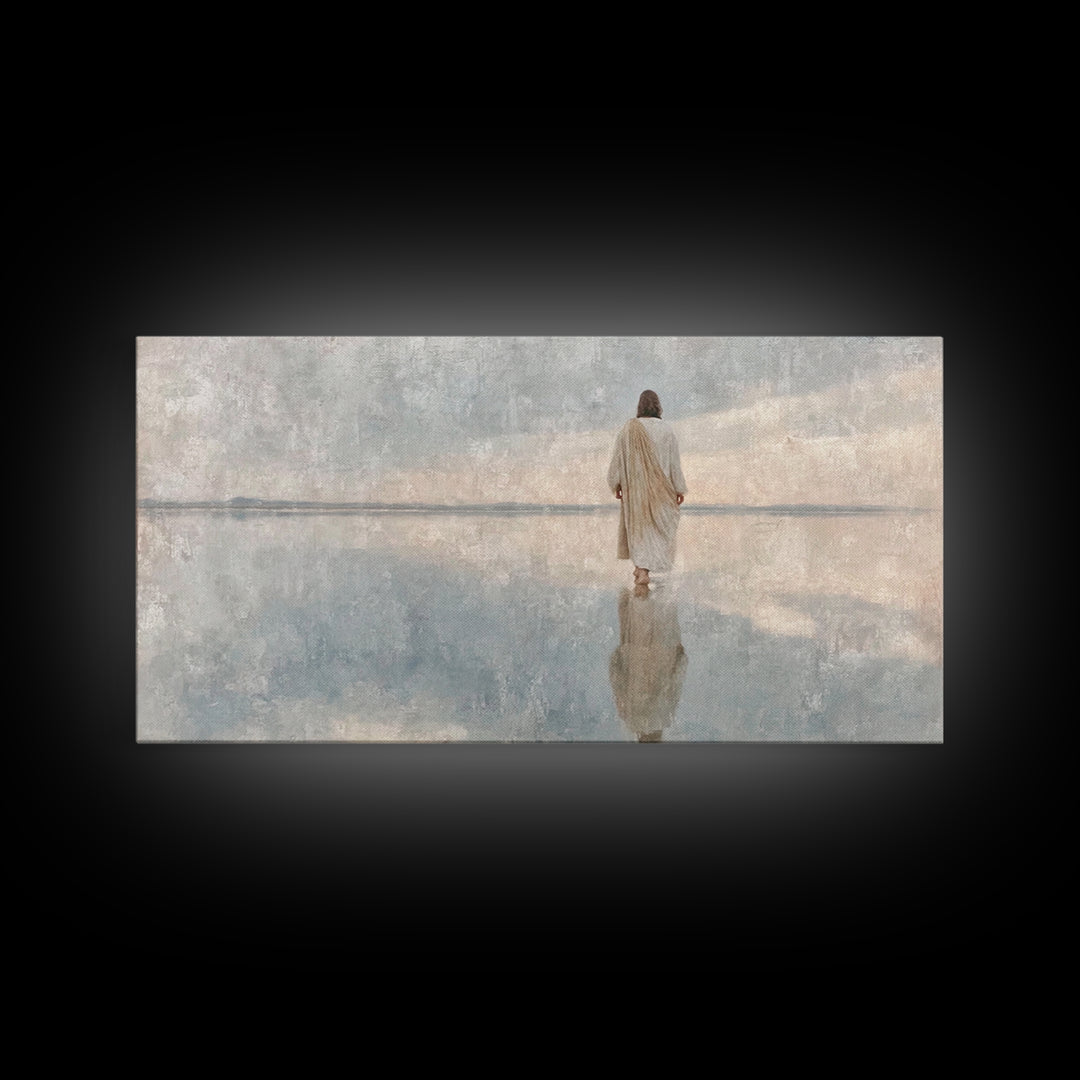 Path Of Grace | Framed Canvas Print | Christian Wall Art | Christian Art | Modern Christian Painting | Jesus Canvas Art | Christian Art Can