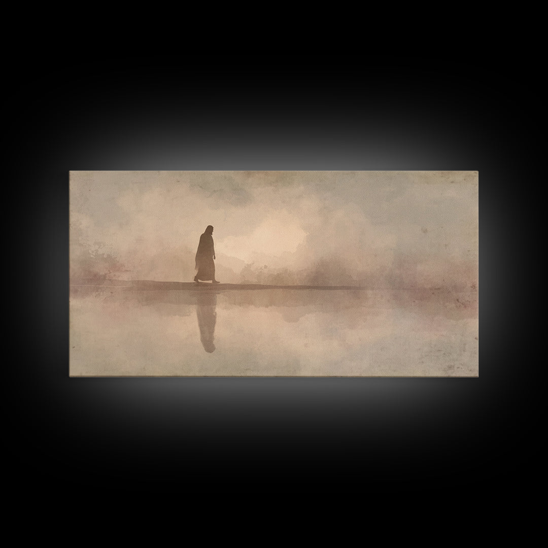 Sacred Journey – Framed Canvas Print – Jesus Art Print – Christian Wall Art – Modern Christian Art – Christian Art Canvas – Unique Christia