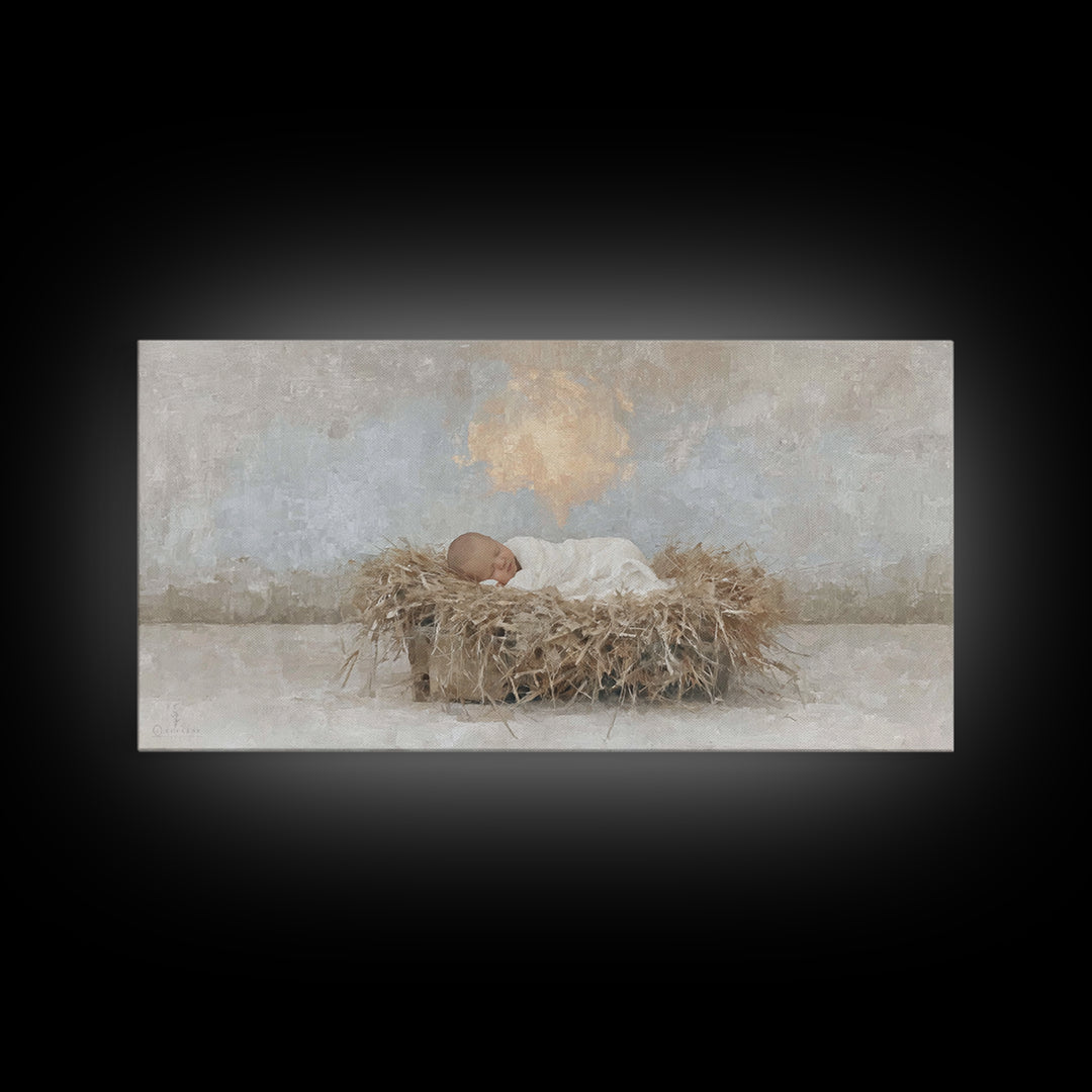 Star Of Mercy – Framed Canvas Print – Christian Christmas Art – Jesus Painting – Christian Wall Art – Christmas Canvas Wall Art – Christian