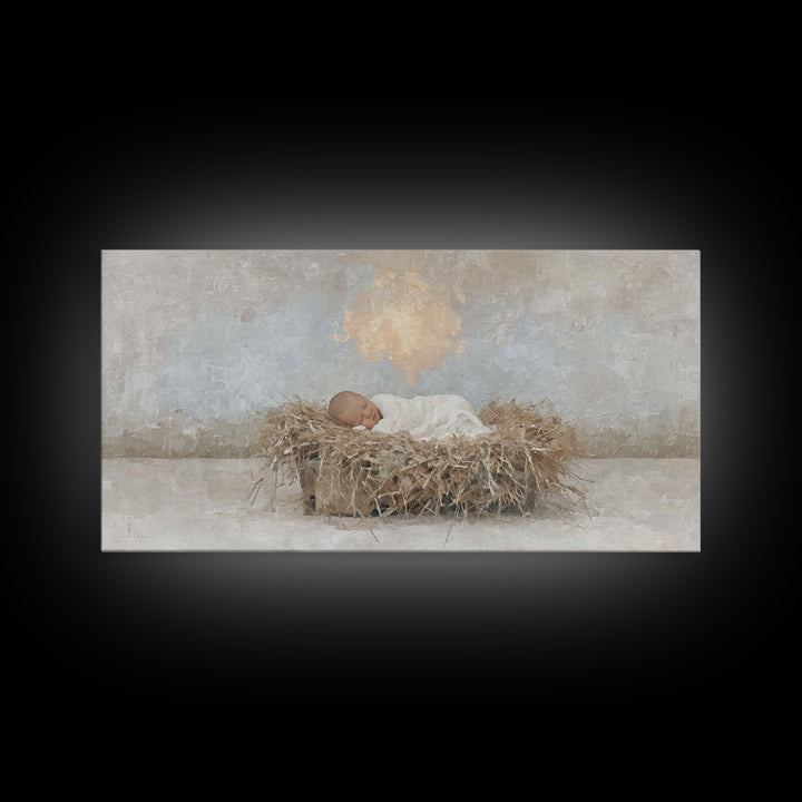 Star Of Mercy – Framed Canvas Print – Christian Christmas Art – Jesus Painting – Christian Wall Art – Christmas Canvas Wall Art – Christian