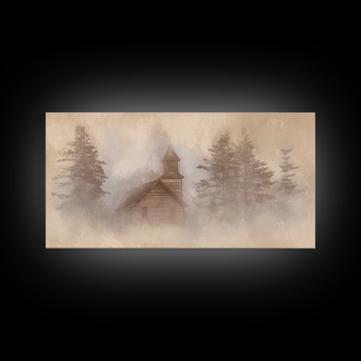 Humble Manger, Framed Canvas Print, Christian Art Print, Christmas Art, Christian Wall Art, Minimalist Christian Art