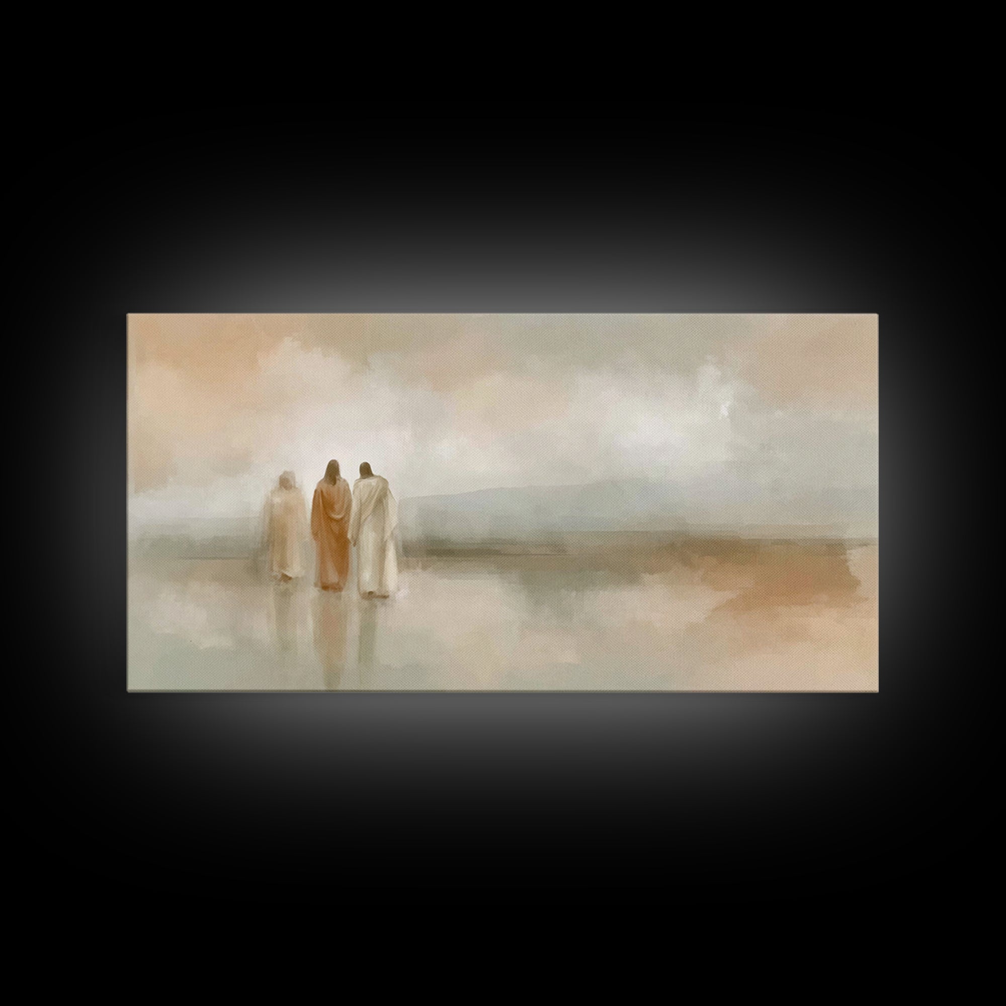 Road Of Faith, Framed Canvas Print, Christian Art Canvas, Christian Painting, Modern Christian Art, Jesus Christmas Art, Christian Wall Art
