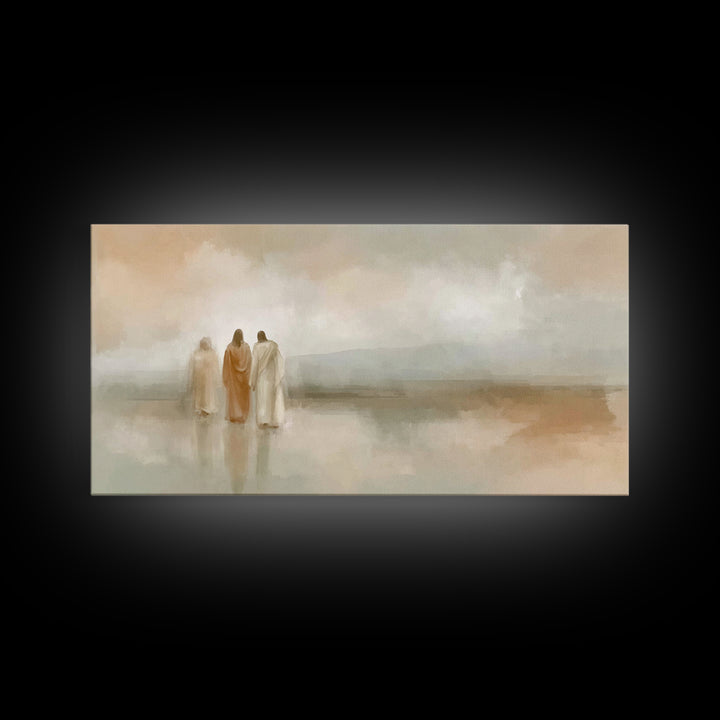 Road Of Faith, Framed Canvas Print, Christian Art Canvas, Christian Painting, Modern Christian Art, Jesus Christmas Art, Christian Wall Art
