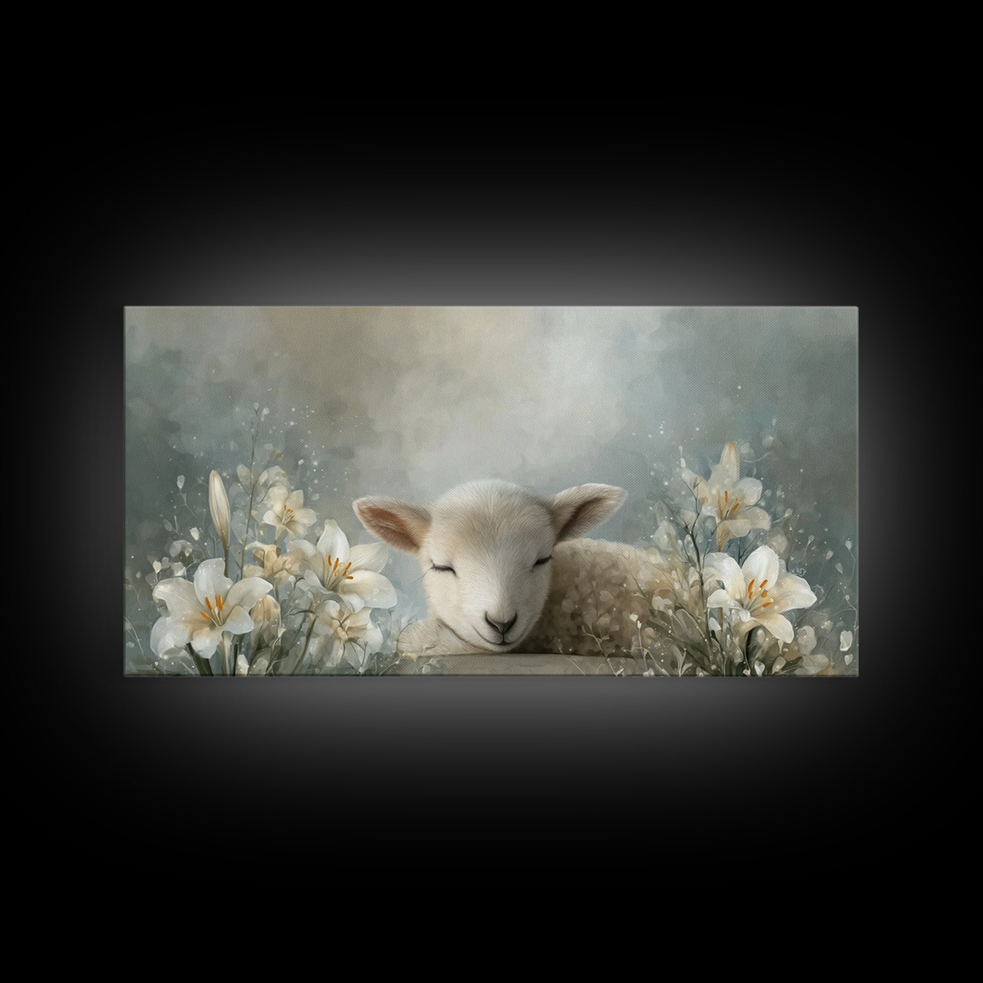 Heaven’s Innocence – Framed Canvas Print – Christian Wall Art – Christian Art Print – Christian Art Canvas – Modern Christian Art – Christi