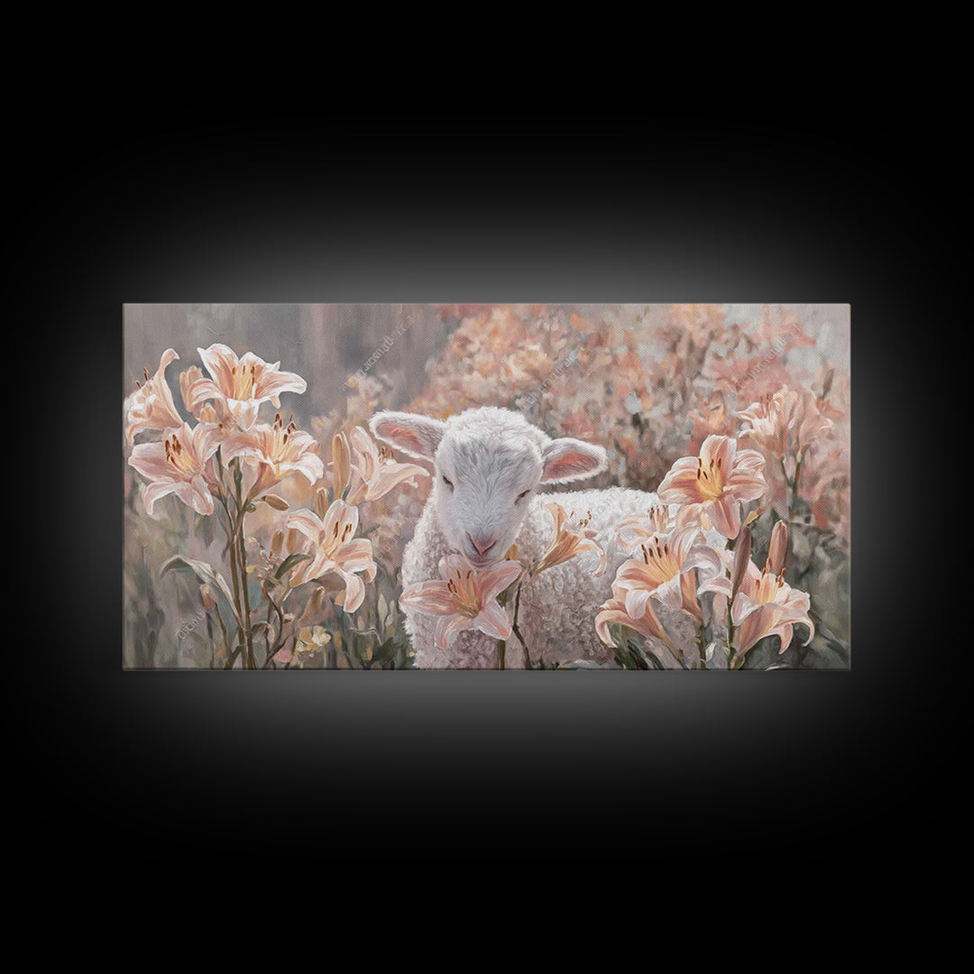 Garden Of Blessing – Framed Canvas Print – Christian Wall Art – Christian Art Print – Christian Art Canvas – Vintage Christian Art – Christ
