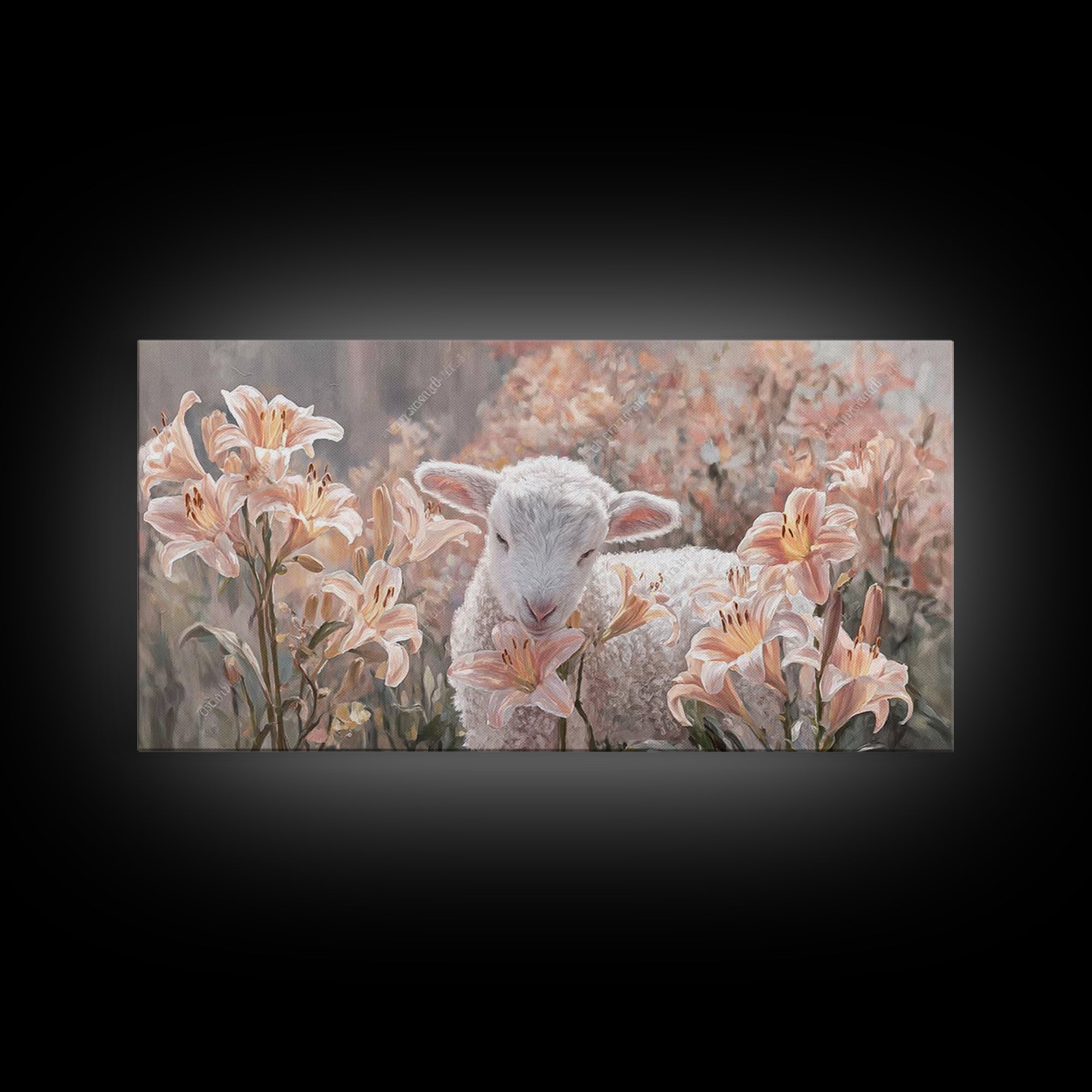 Garden Of Blessing – Framed Canvas Print – Christian Wall Art – Christian Art Print – Christian Art Canvas – Vintage Christian Art – Christ