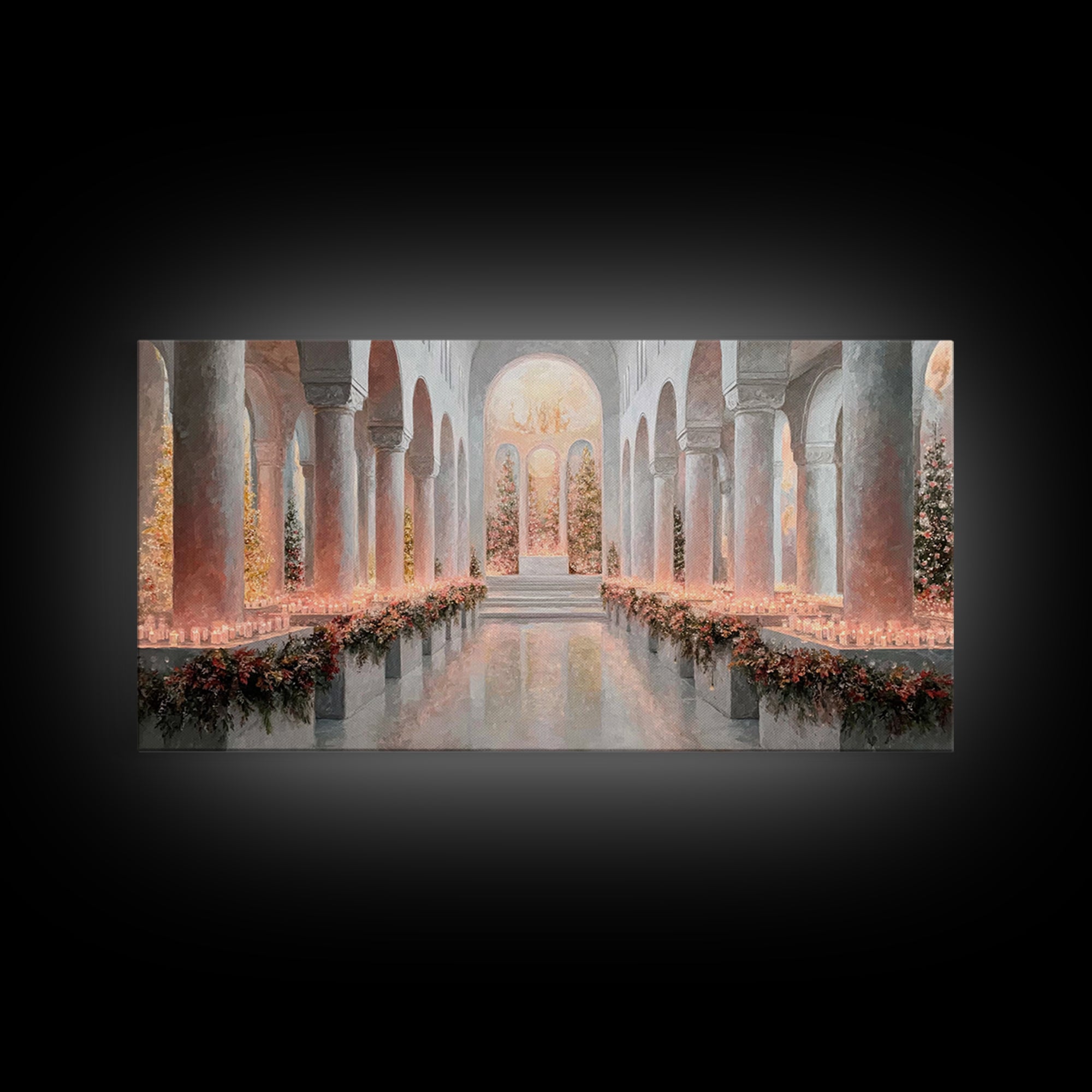Holy Advent Glow | Framed Canvas Print | Christian Art Print | Christmas Wall Art | Framed Christmas Art | Christian Christmas Art | Christ