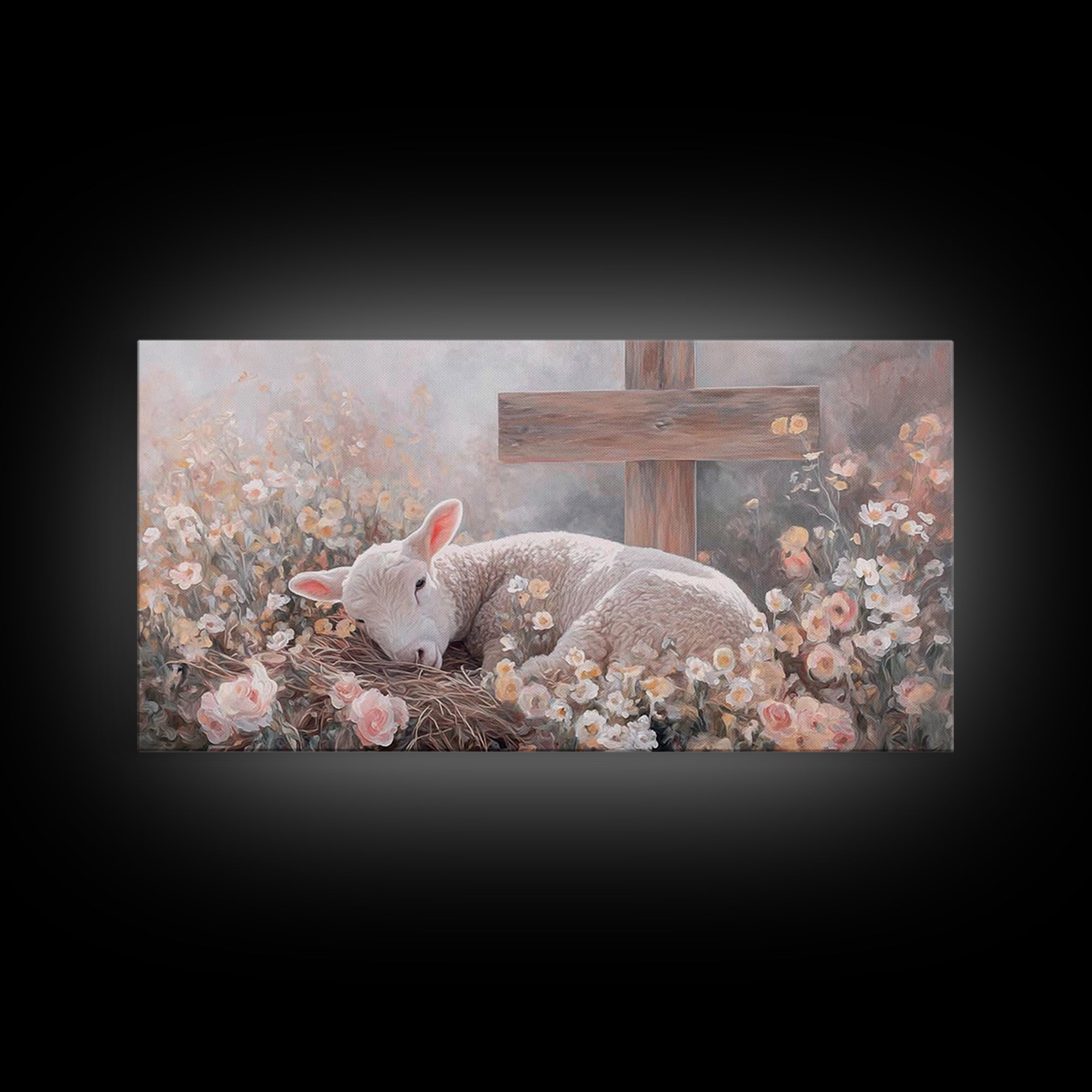 Easter Promise – Framed Canvas Print – Christian Wall Art – Christian Art Canvas – Christian Art Print – Modern Christian Painting – Christ