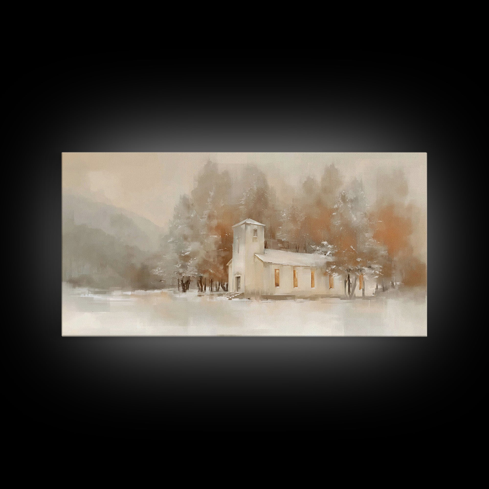 Sacred Stillness – Framed Canvas Print – Christian Art – Christian Wall Art – Vintage Christian Art – Christian Art Print – Christmas Wall