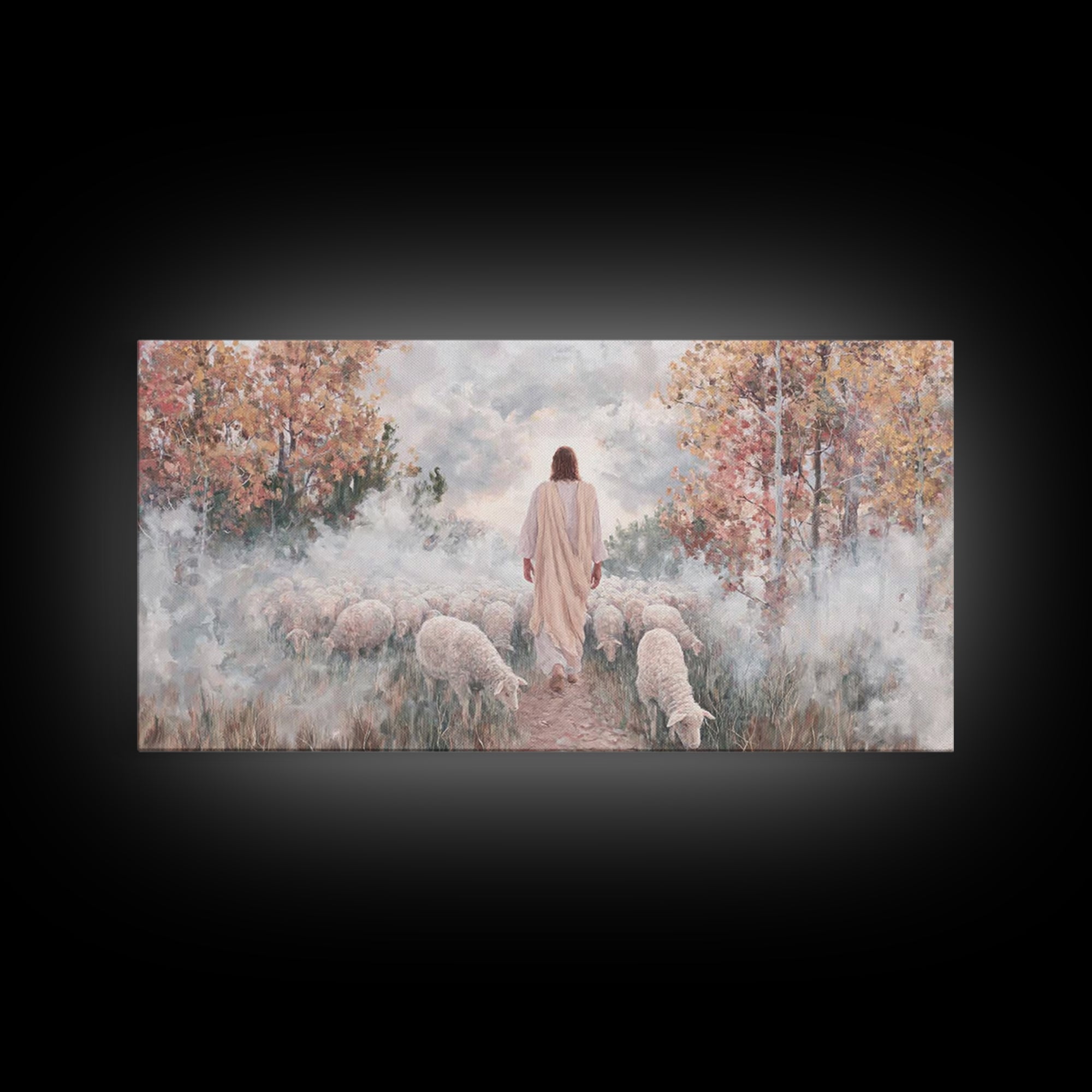 The Good Shepherd – Framed Canvas Print – Jesus Painting – Christian Wall Art – Christian Art Canvas – Christian Art Print – Christian Gift