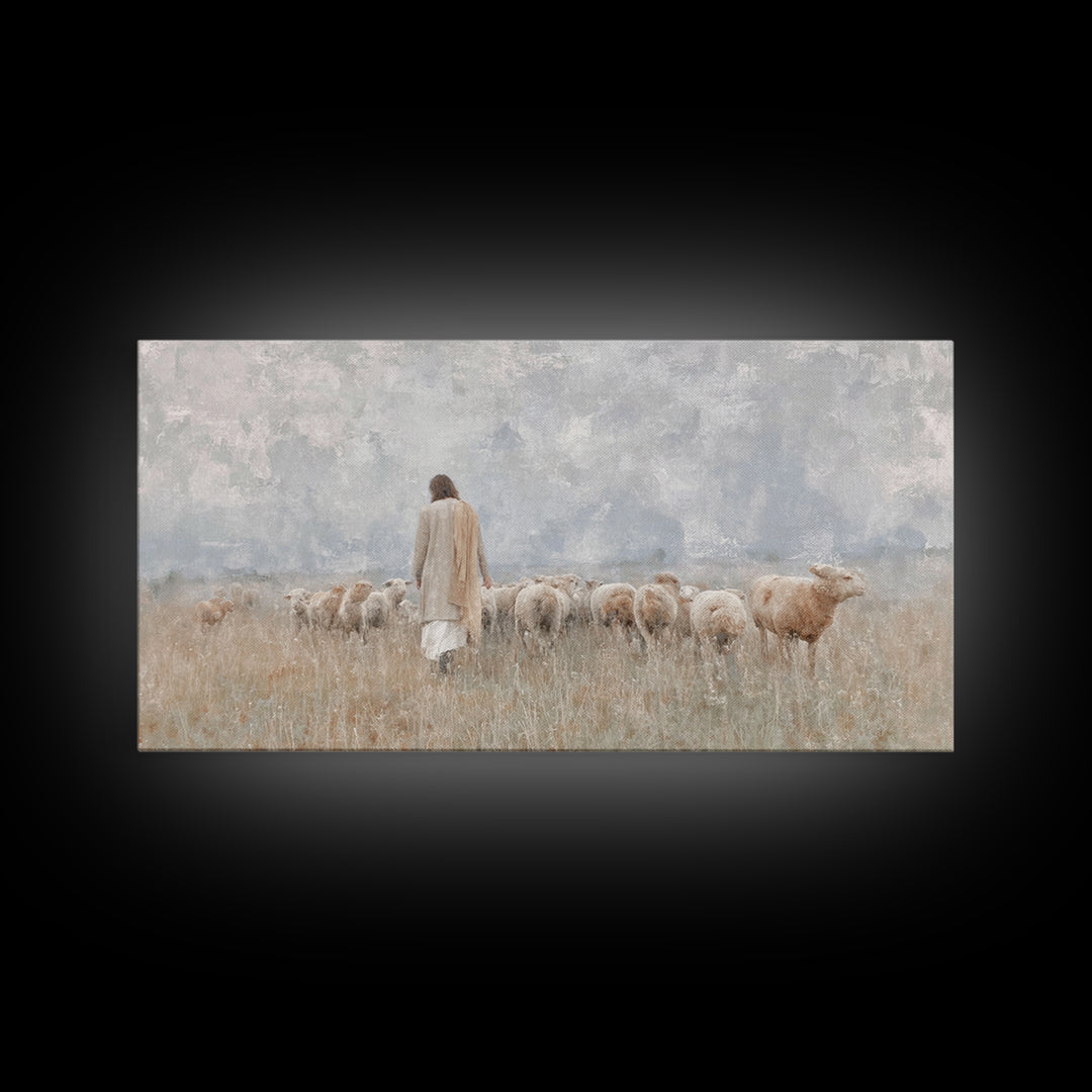 Fields Of Mercy – Framed Canvas Print – Christian Paintings – Christian Wall Art – Jesus Canvas Art – Christian Art Work – Modern Christian