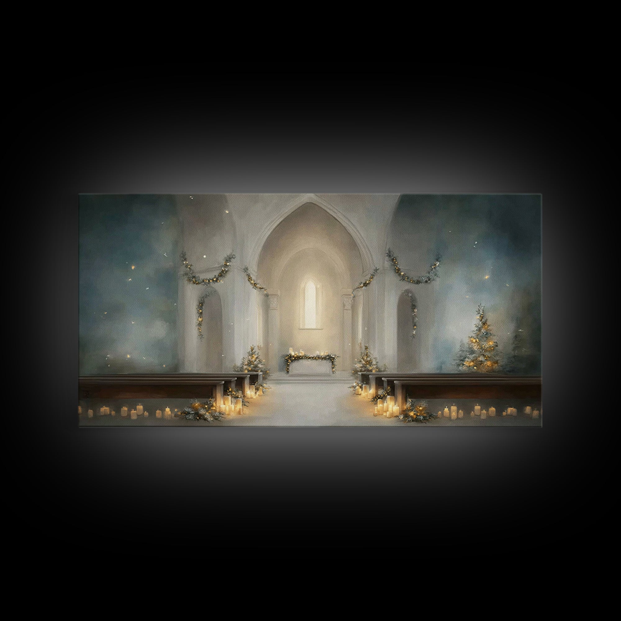 Star of Grace – Framed Canvas Print – Christian Art Prints – Christmas Art – Christian Christmas Art – Christian Decor For Home – Subtle Ch