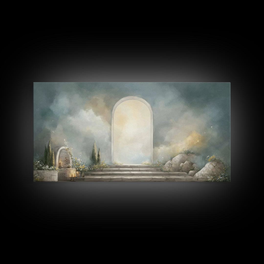 Heaven’s Gate – Framed Canvas Print – Christian Art Canvas – Christian Wall Art – Subtle Christian Art – Christian Decoration – Christian A