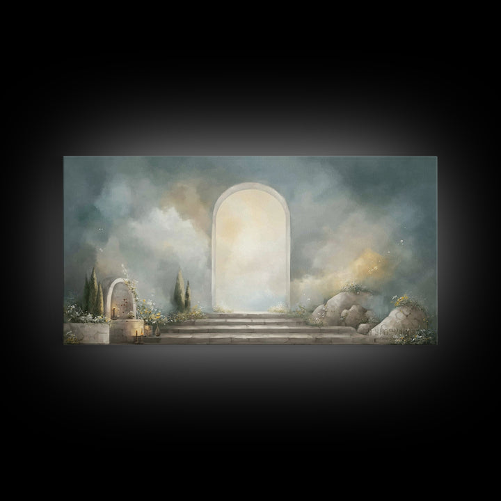 Heaven’s Gate – Framed Canvas Print – Christian Art Canvas – Christian Wall Art – Subtle Christian Art – Christian Decoration – Christian A