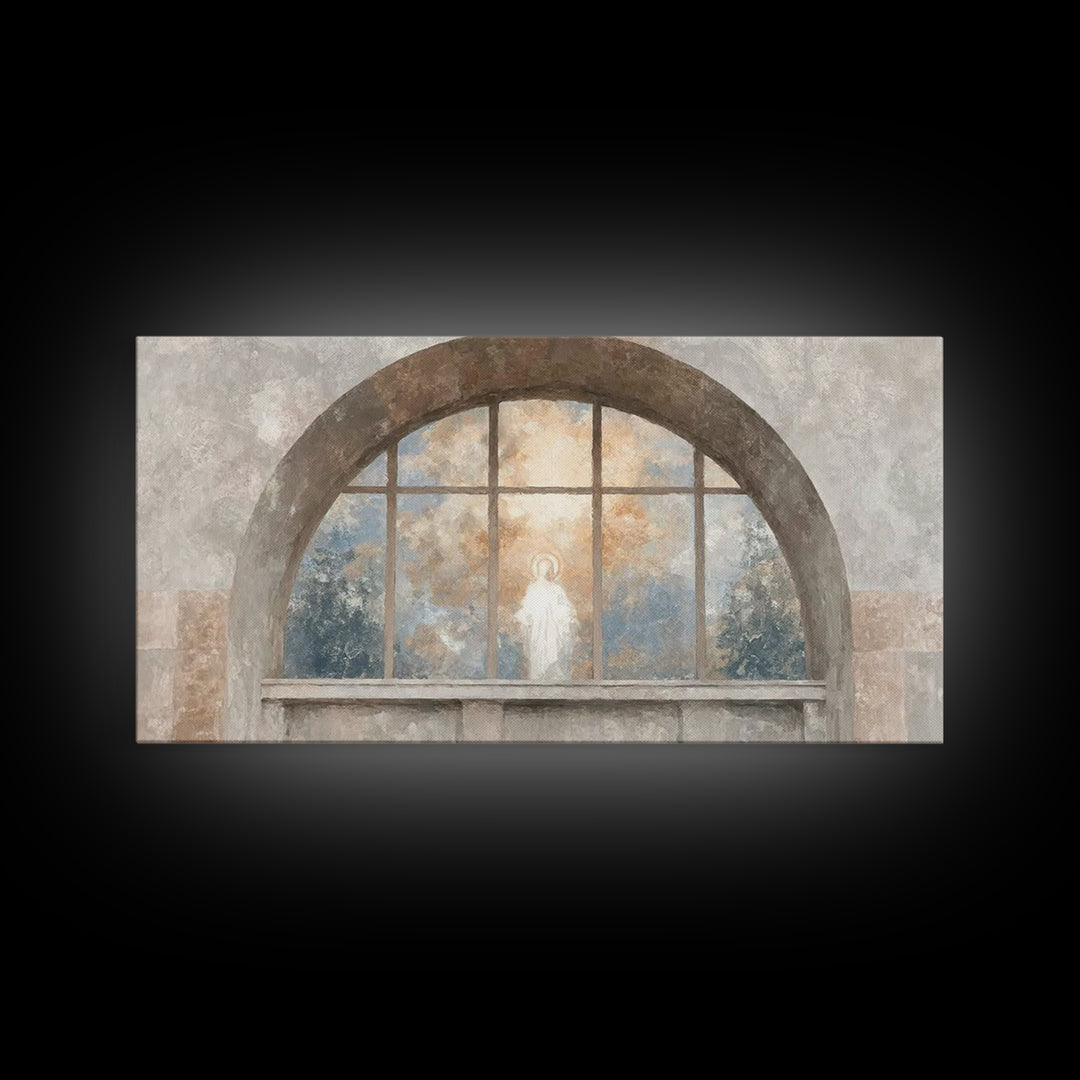 Radiant Window – Framed Canvas Print – Christian Wall Art – Christian Art Print – Subtle Christian Art – Christian Art Canvas – Christian D