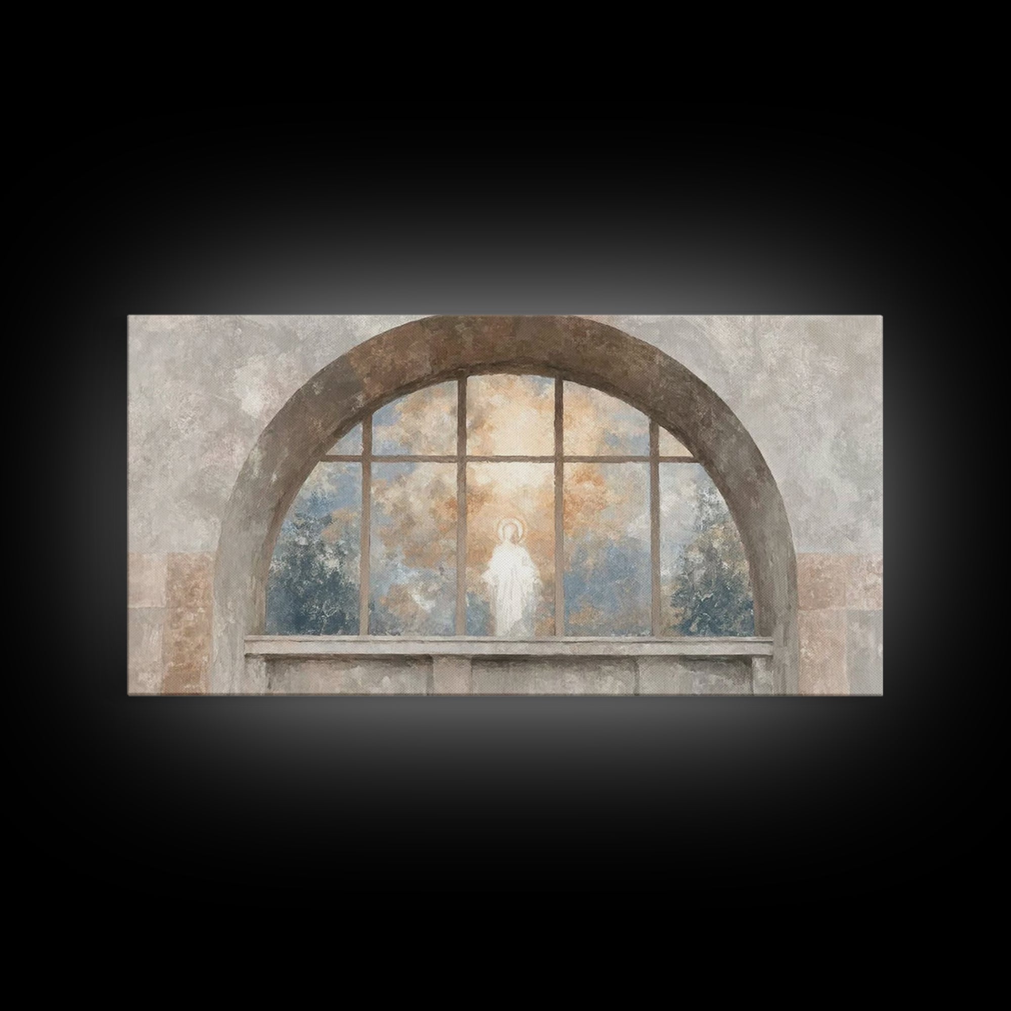 Radiant Window – Framed Canvas Print – Christian Wall Art – Christian Art Print – Subtle Christian Art – Christian Art Canvas – Christian D