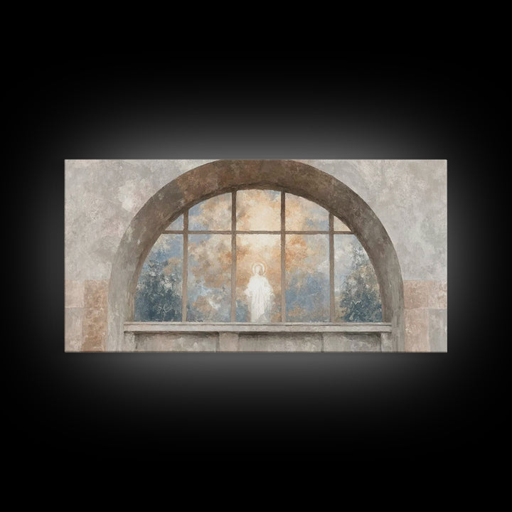 Radiant Window – Framed Canvas Print – Christian Wall Art – Christian Art Print – Subtle Christian Art – Christian Art Canvas – Christian D