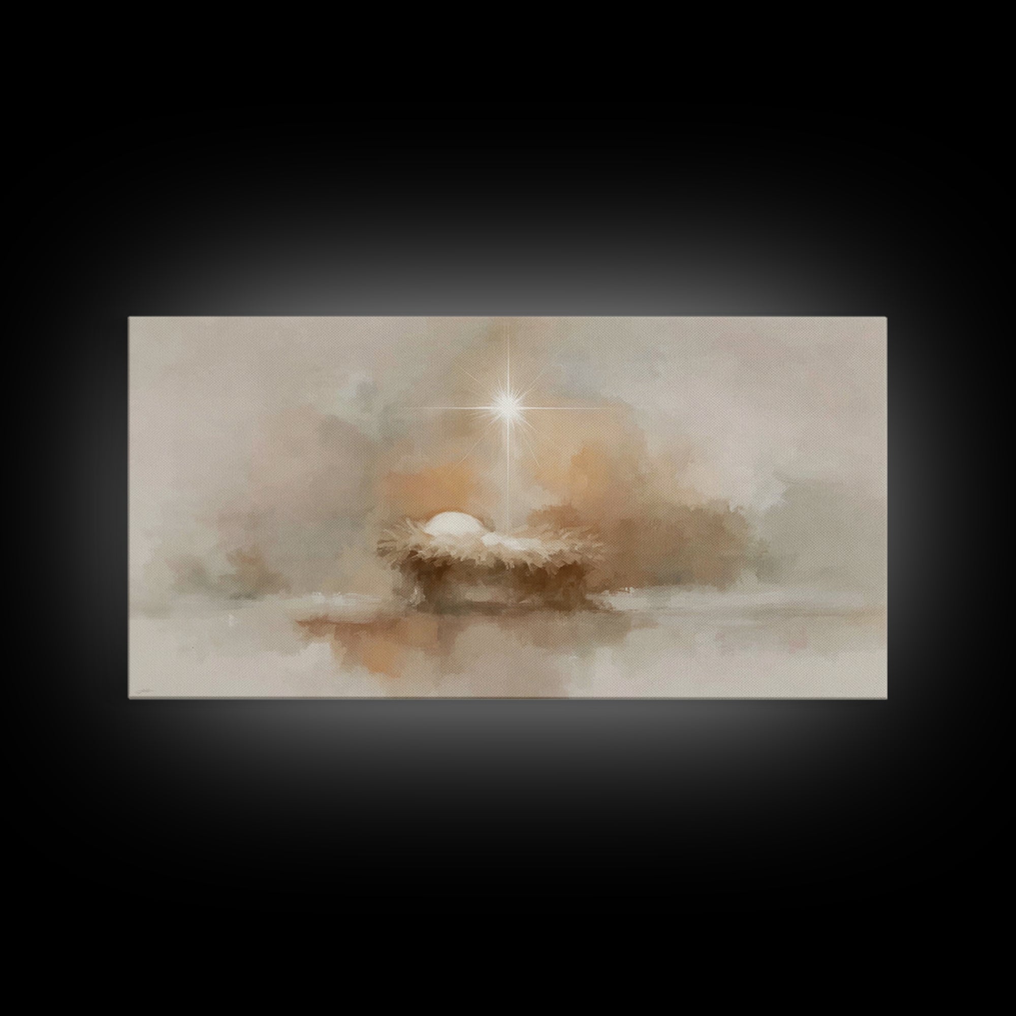 Radiant Hope | Framed Canvas Print | Christian Art Canvas | Christmas Art | Christian Wall Art | Christian Decor | Jesus Painting