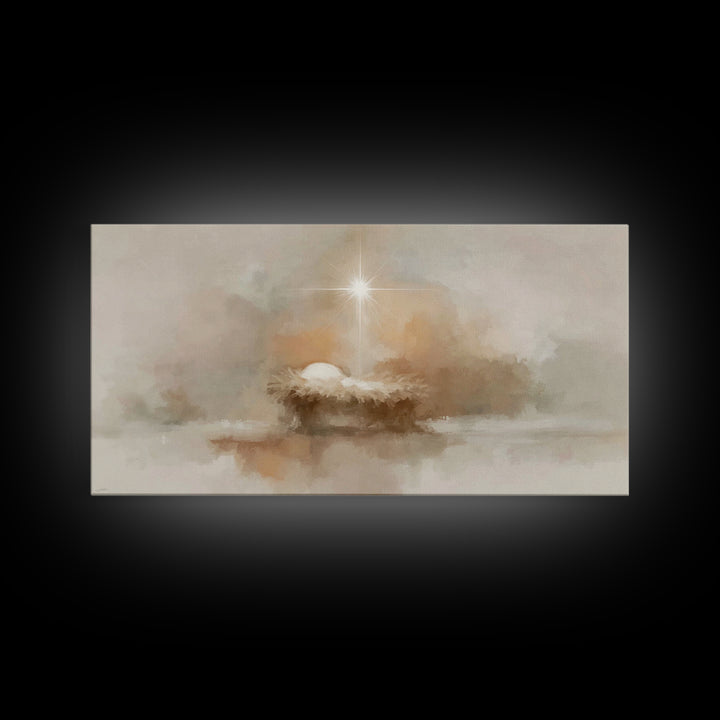 Radiant Hope | Framed Canvas Print | Christian Art Canvas | Christmas Art | Christian Wall Art | Christian Decor | Jesus Painting
