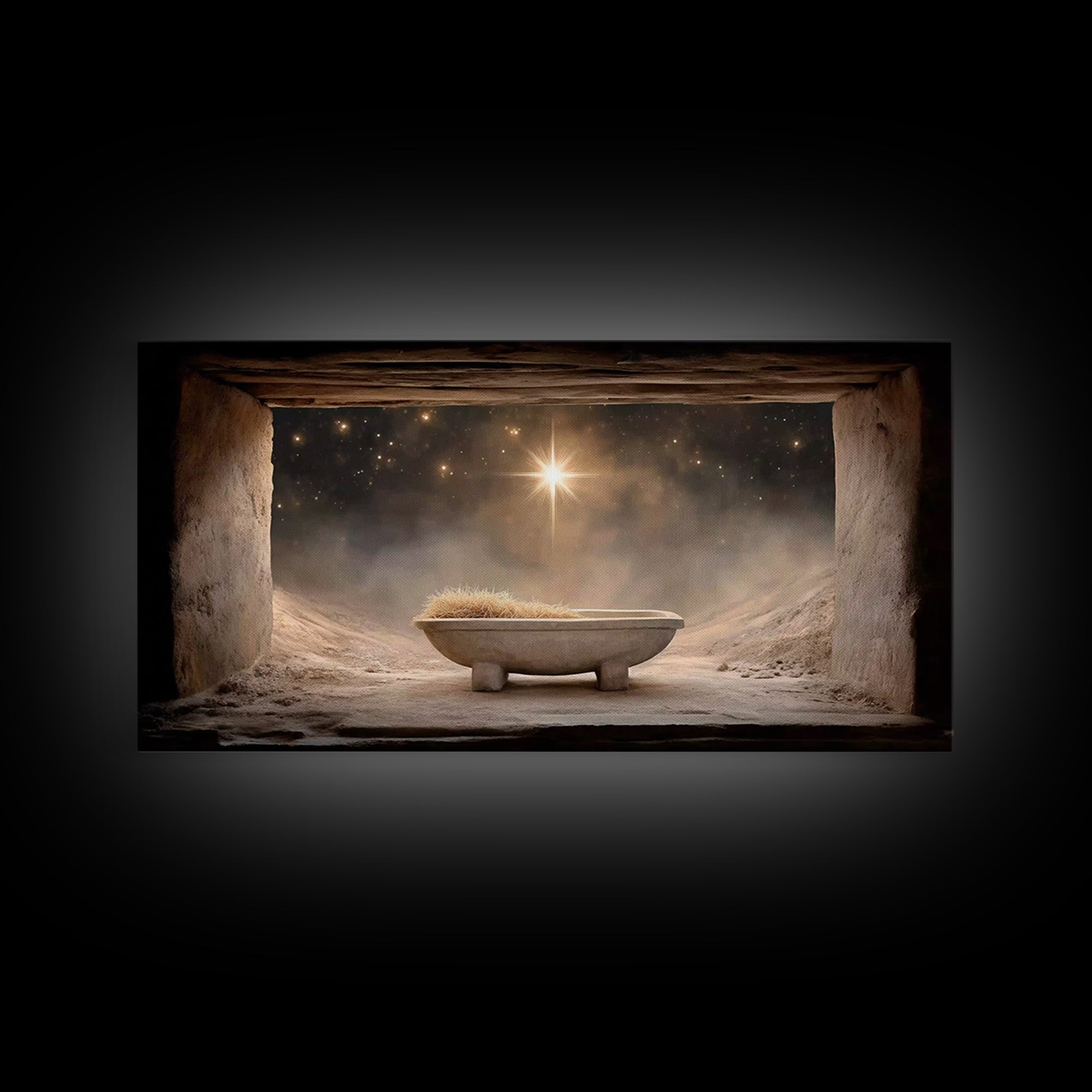 Heavenly Dawn | Framed Canvas Print | Jesus Painting | Christian Wall Art | Christian Christmas Art | Christian Art Canvas | Christian Deco