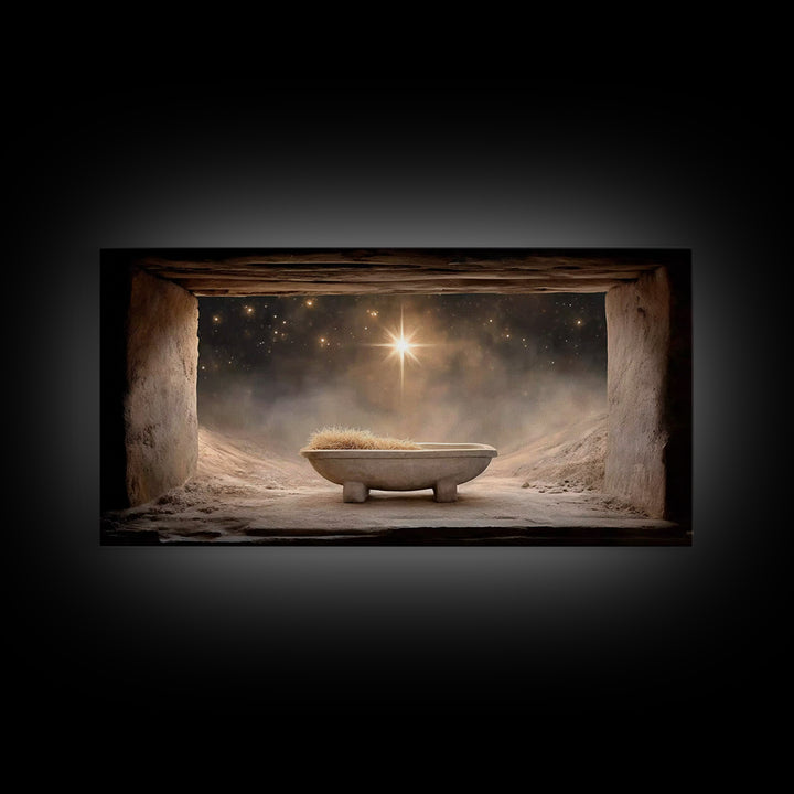 Heavenly Dawn | Framed Canvas Print | Jesus Painting | Christian Wall Art | Christian Christmas Art | Christian Art Canvas | Christian Deco