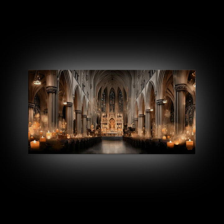 Majestic Nativity Hall | Framed Canvas Print | Christian Art | Christmas Art Prints | Christian Christmas Decorations | Framed Christmas Ar