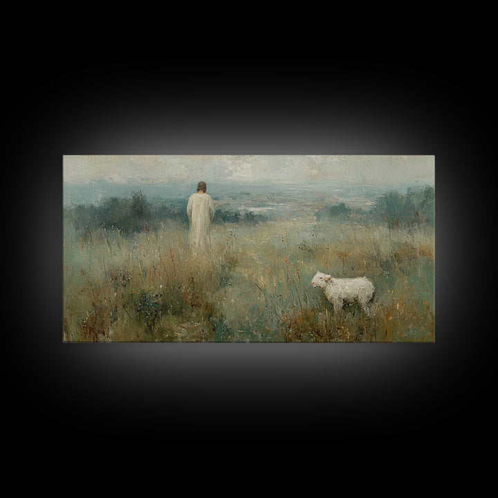 Autumn Mercy, Framed Canvas Print, Christian Art Canvas, Christian Wall Art, Jesus Painting, Christmas Art, Christian Decor, Faith Art
