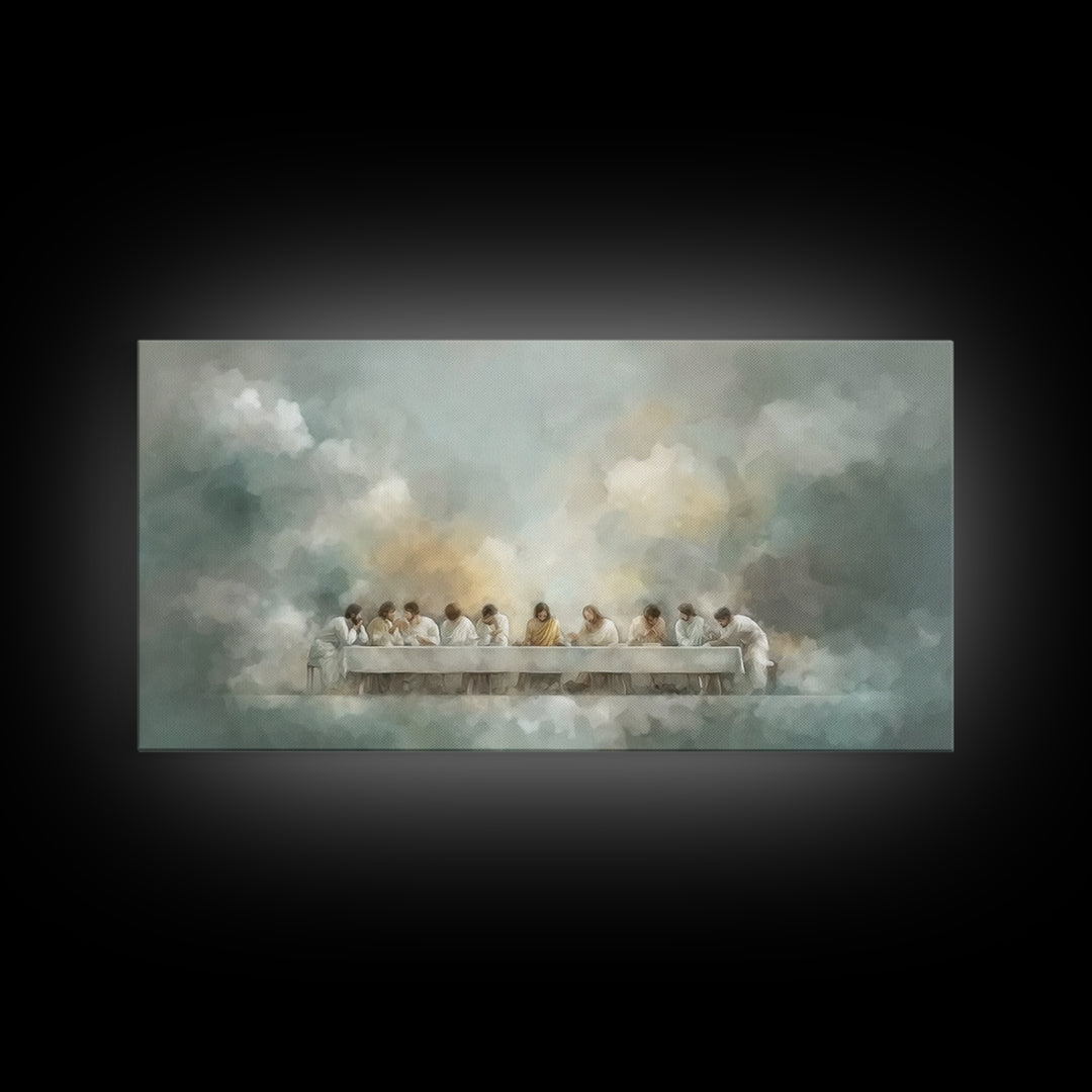 Eternal Supper Peace | Framed Canvas Print | Christian Art | Christian Art Canvas | Christian Wall Art | Jesus Painting | Christian Gift