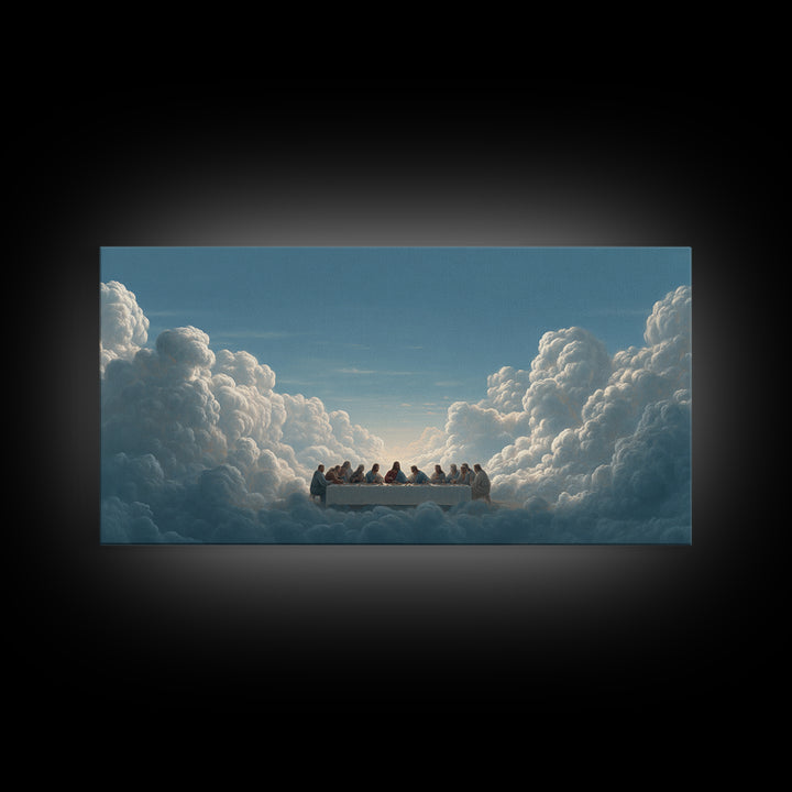 Celestial Banquet Rise – Framed Canvas Print – Christian Art – Christian Wall Art – Christian Art Canvas – Jesus Painting – Christian Gift