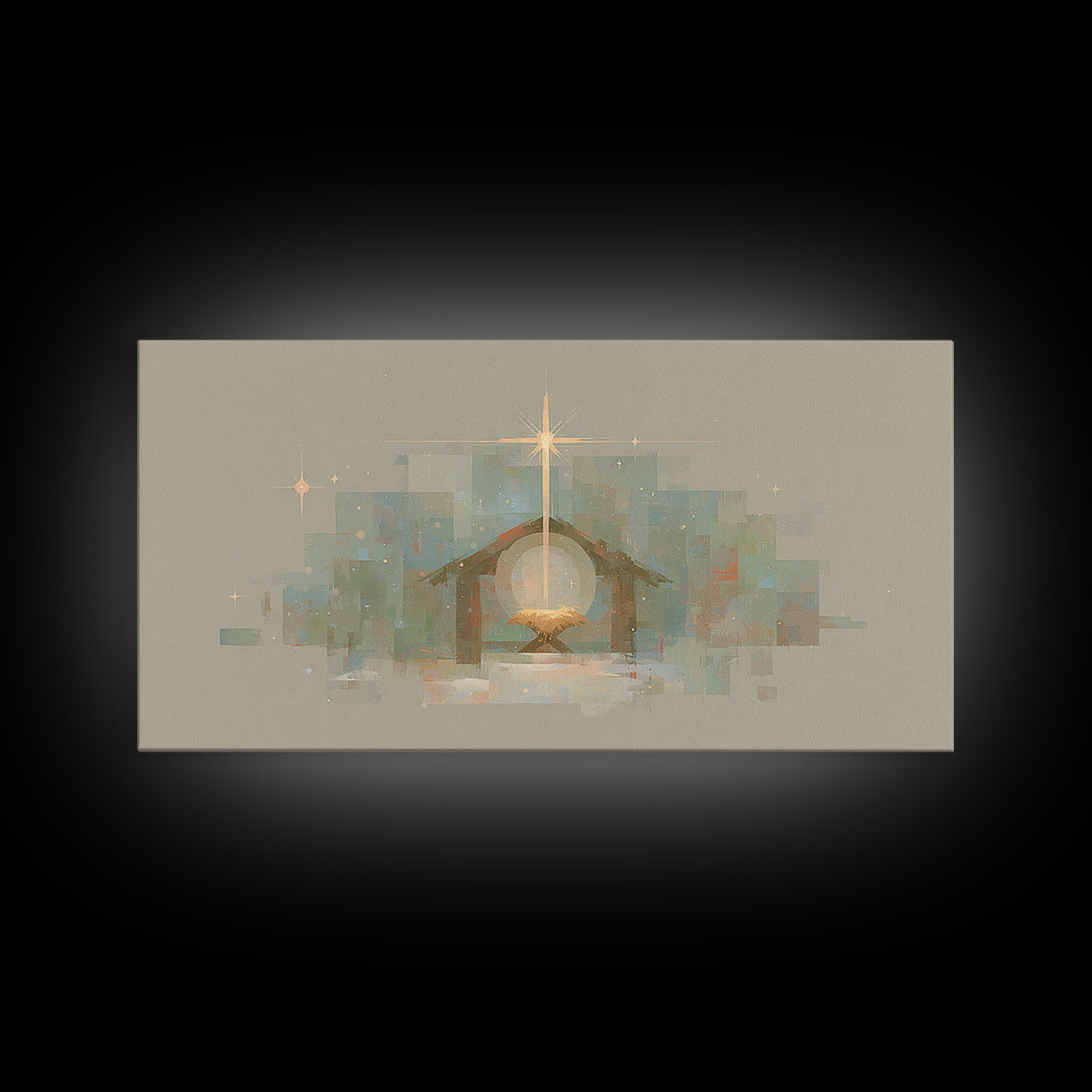 Holy Night Star – Framed Canvas Print, Christian Christmas Art, Christian Art, Christmas Art Work, Christian Wall Art, Jesus Christmas Art