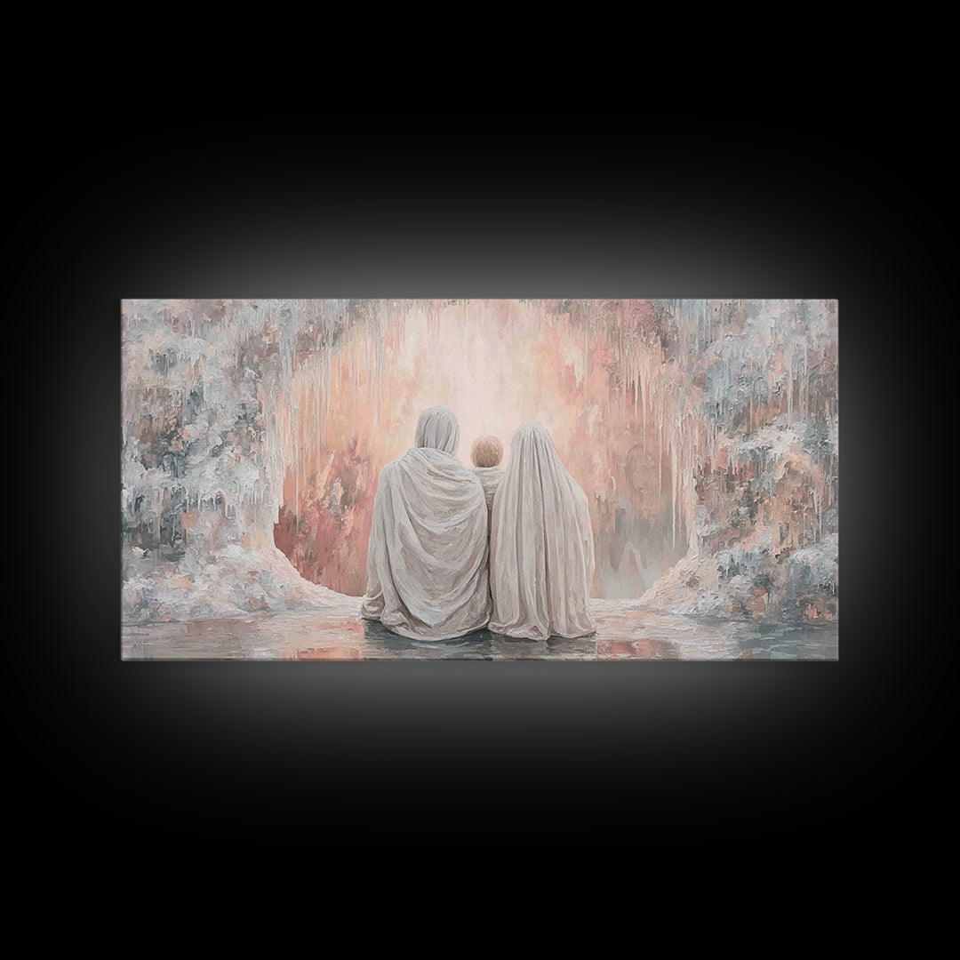 Sacred Gathering | Framed Canvas Print | Christian Christmas Art | Christian Art | Christian Art Canvas | Christian Wall Art | Christmas Ar