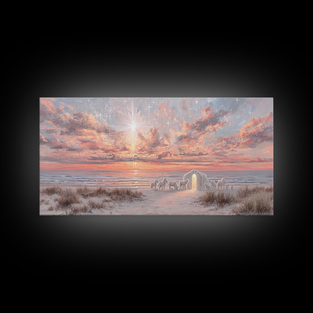 Star of Dawn – Framed Canvas Print – Christian Wall Art – Christmas Art Prints – Christian Christmas Art – Christian Art Canvas – Christian