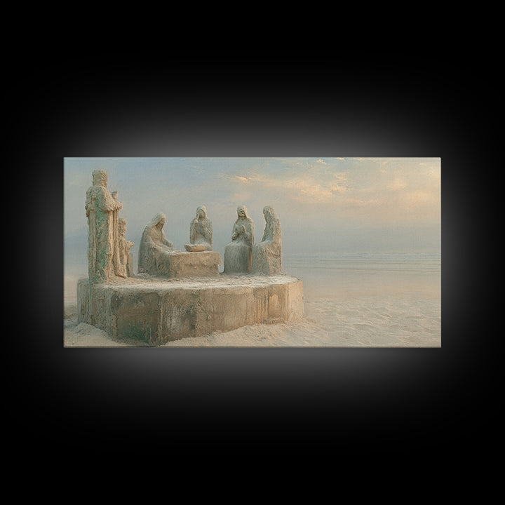 Mystic Meeting – Framed Canvas Print – Christian Art Work – Modern Christian Art – Christian Wall Art – Christian Christmas Art – Jesus Art