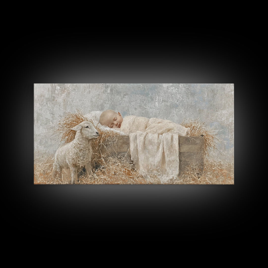 Holy Rest – Framed Canvas Print – Christian Art Print – Christian Wall Art – Jesus Christmas Art – Christmas Art Work – Christian Gift Idea